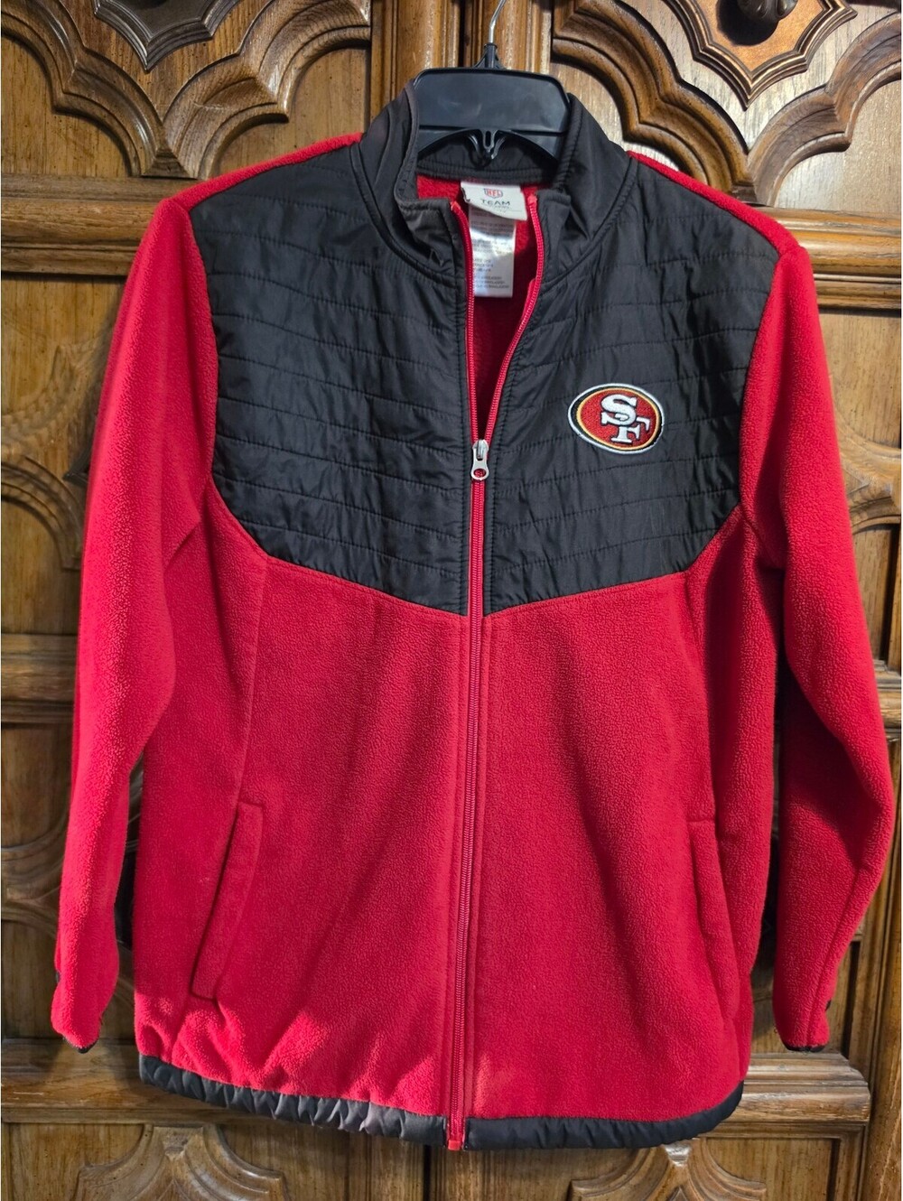 San Francisco 49ers NFL Team Apparel Fleece Jacket – Youth XL (14/16)